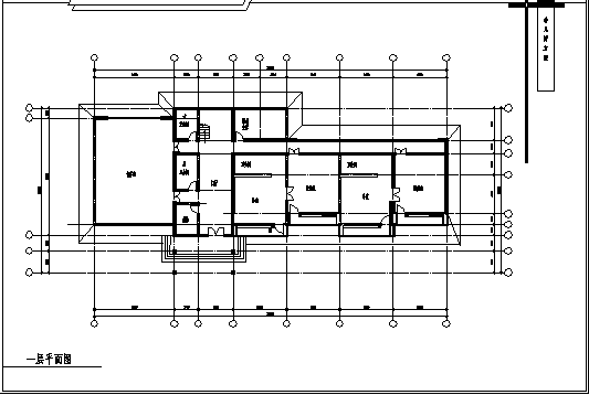 1000平方米某二层砖混结构广场中心幼儿园教学楼建筑施工cad图，共六张_图1