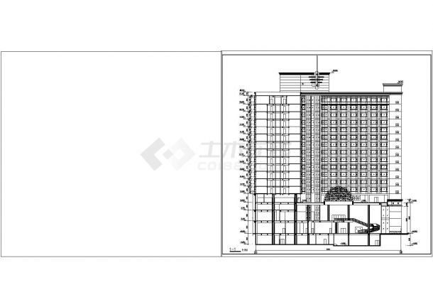 整套高层大酒店建筑设计cad施工图纸-图二