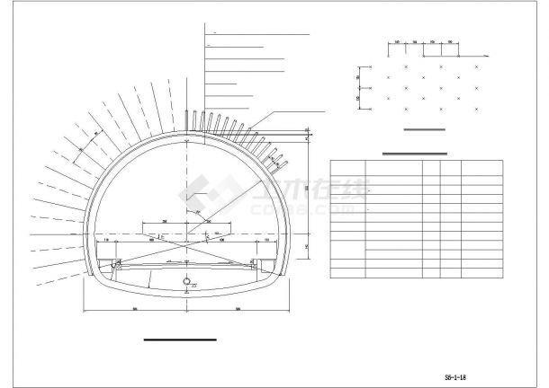 [浙江]单洞双线隧道工程施工图设计82张cad图纸-图一