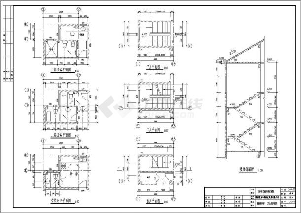 某广州新世界花园并联别墅CAD详细构造施工图-图一