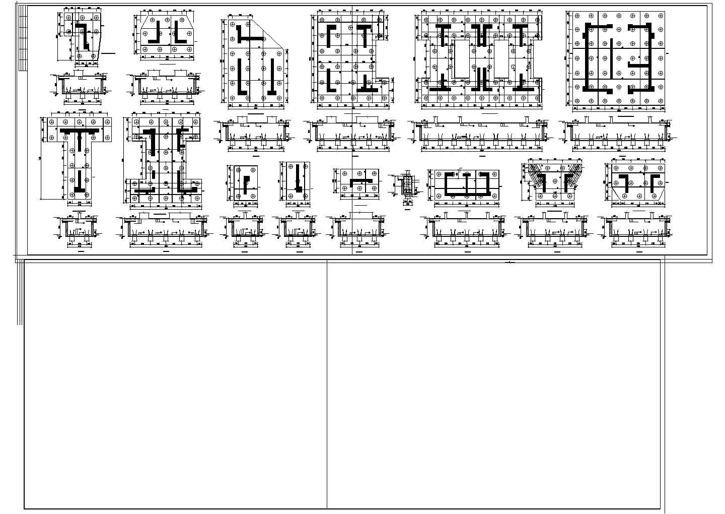 详细住宅楼桩基cad平面结构施工图