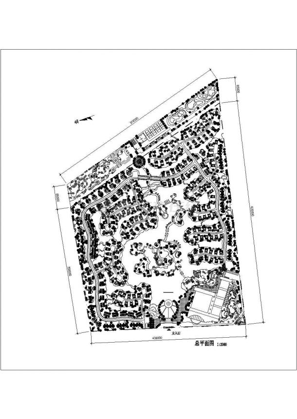 某紫郡花园别墅区CAD完整构造设计图-图一