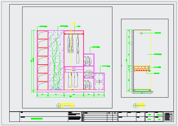 某海南名师摩洛哥风格双层别墅装修图柜子CAD大样详图_图1