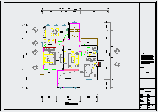 无锡某现代三层别墅CAD完整构造设计装修图_图1