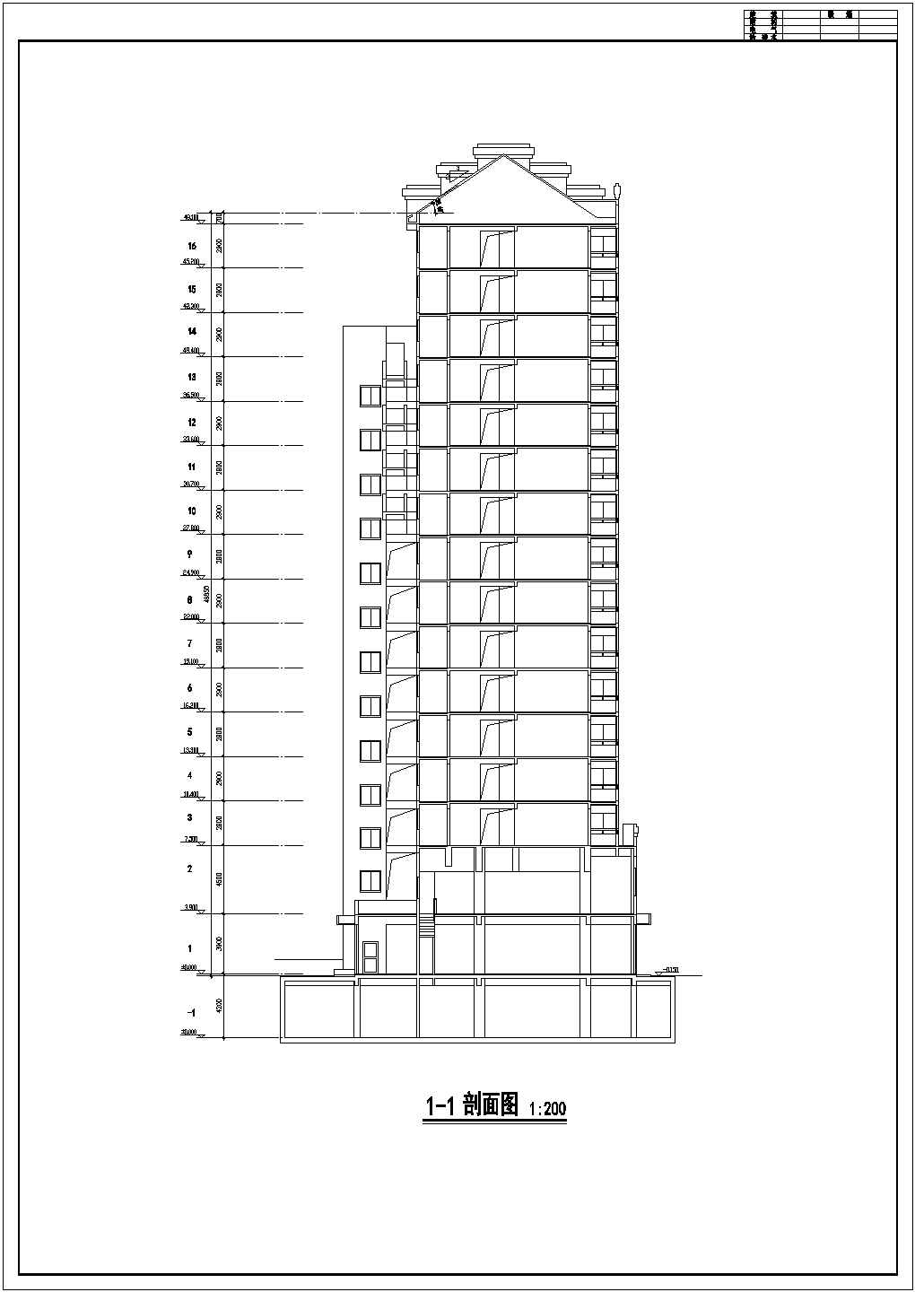 某高层公寓初步CAD详细建筑设计施工方案
