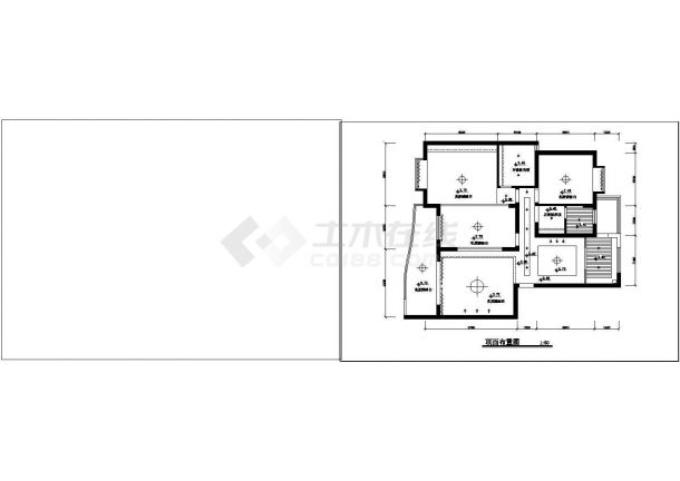 大三居室室内家装设计全套cad施工图纸-图二