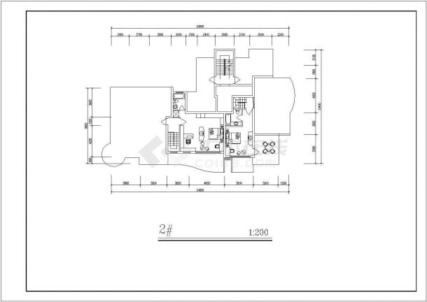 保定市某小区4300+5400平米两栋10层框架结构住宅楼建筑设计CAD图纸-图一