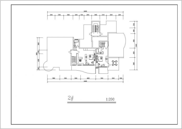 保定市某小区4300+5400平米两栋10层框架结构住宅楼建筑设计CAD图纸_图1