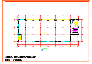 长61.6米 宽22.8米 5层6739平米厂房建筑方案cad图纸_图1