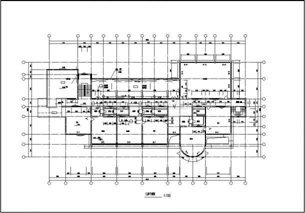 3层2528平米幼儿园综合楼建筑设计施工cad图纸-图一