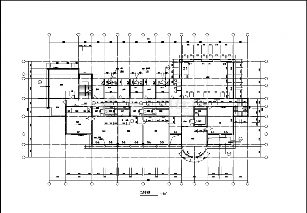 3层2528平米幼儿园综合楼建筑设计施工cad图纸-图二