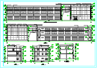 长75.24米 宽12.24米 3层2562平米厂房车间宿舍综合楼建筑cad图纸-图二
