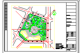 用地18000平米 某市广场方案2【CAD的总平，JPG的白天夜景效果 各层平面 交通流线分析图 景观环境分析 空间视线分析 总平及说明】-图二