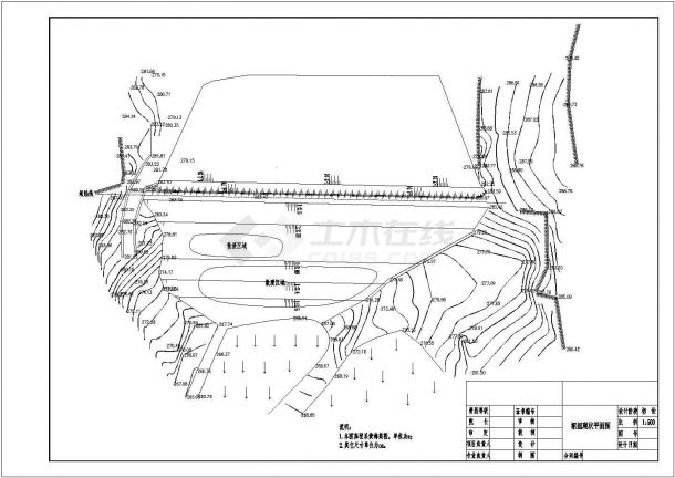 某大型水库除险加固工程初步设计cad全套施工图24张-图二