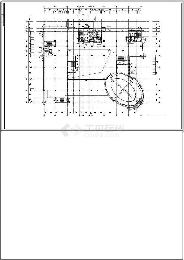 某高层商用综合楼cad建筑设计方案施工图-图二