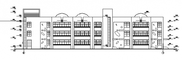 三层现代风格幼儿园建筑设计cad施工图，共十张-图二