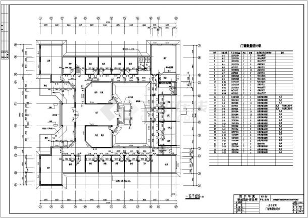 某藏族医院建筑CAD详细构造施工设计平立面图-图二