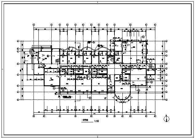 2500平米某居住区三层幼儿园建筑设计cad施工图，共十三张_图1