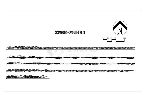 某道路绿化带标段CAD详细构造设计-图一