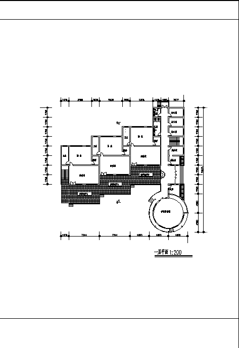 哈尔滨2层幼儿园综合楼建筑设计施工cad图纸-图二