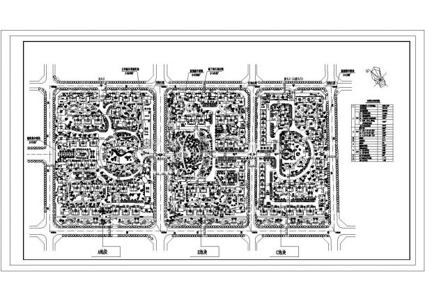 某住宅小区总平面CAD详细构造投标方案图-图一
