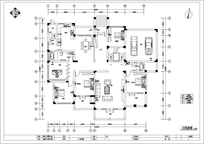 某简洁三层别墅CAD室内装修设计大样完整图_图1