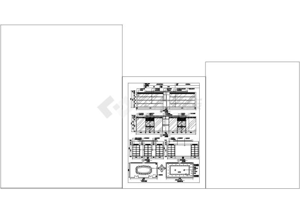 某会议室吊顶装修设计cad施工图纸-图二