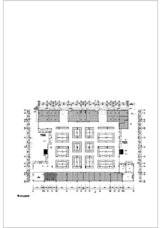 浙江现代农贸市场室内装修施工图非常标准cad图纸设计