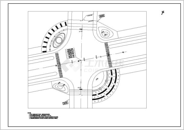 某新修建道路绿化CAD完整设计构造施工图-图二