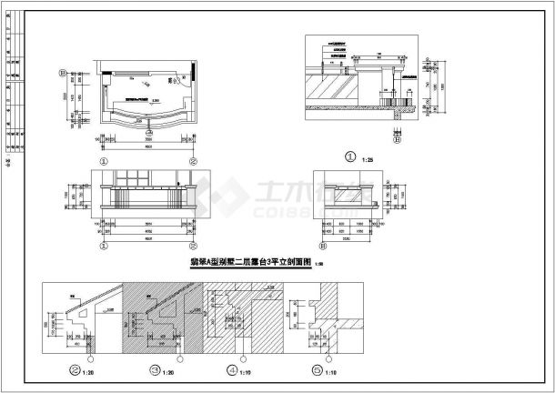 某香江花园别墅CAD详细建筑设计施工图-图二