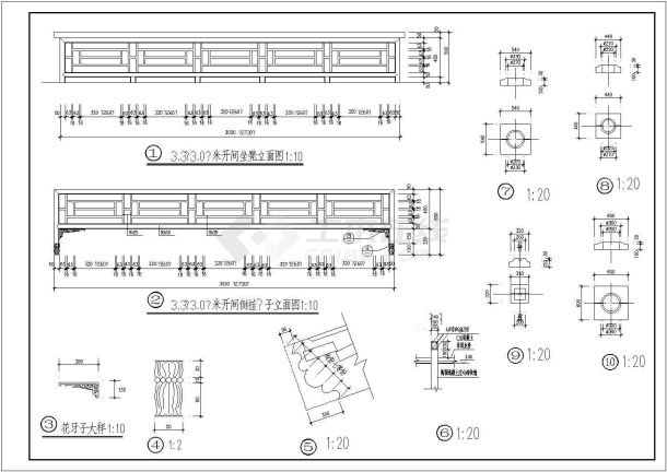 某中国古建四合院CAD全套建筑构造设计施工图-图二