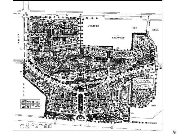 某世纪花园小区CAD完整设计施工详细规划图-图一
