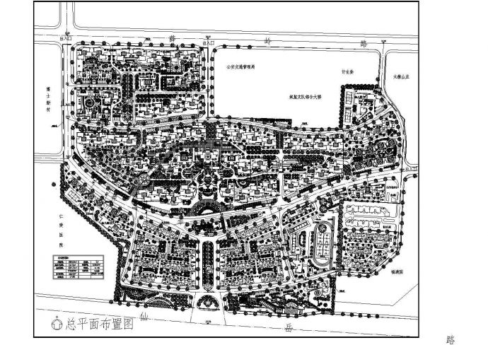 某世纪花园小区CAD完整设计施工详细规划图_图1