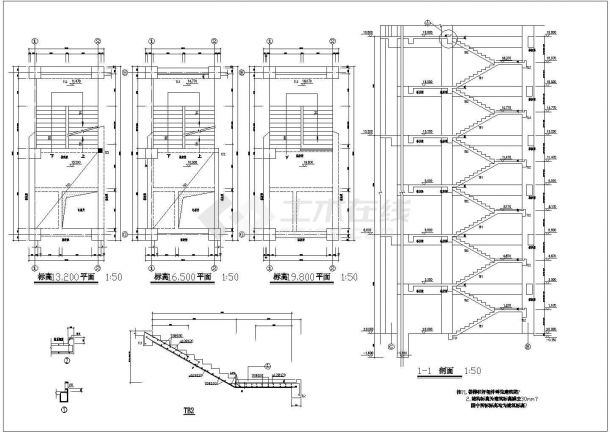 某多层钢框架结构商业楼设计cad全套结构施工图（含设计说明）-图一