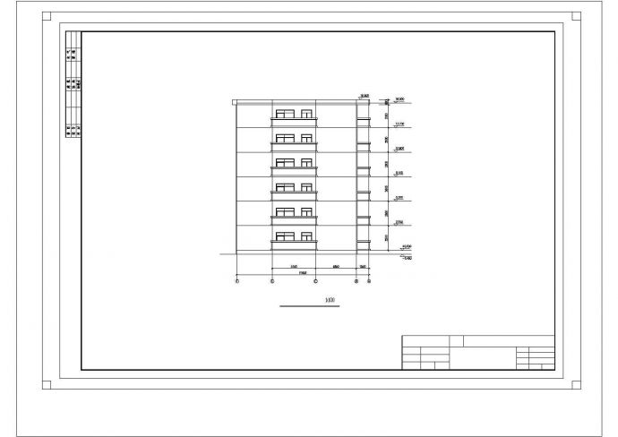 6000平米六层框架住宅楼建筑cad图纸_图1