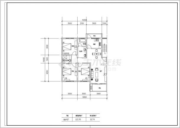 某小区精选高层套房大户型详细方案设计施工CAD图纸-图二