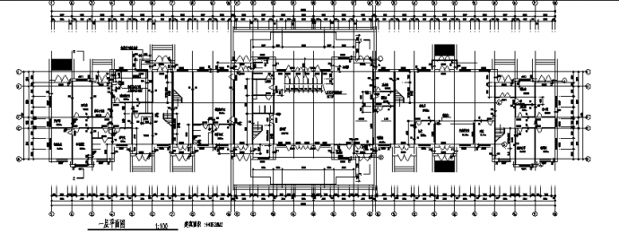 4层4406平米铁路站舍建筑设计施工cad图纸_图1