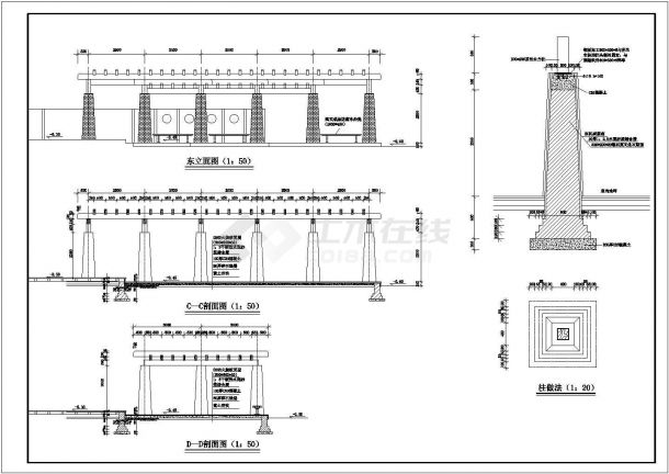 某园林CAD详细完整设计构造施工图-图二