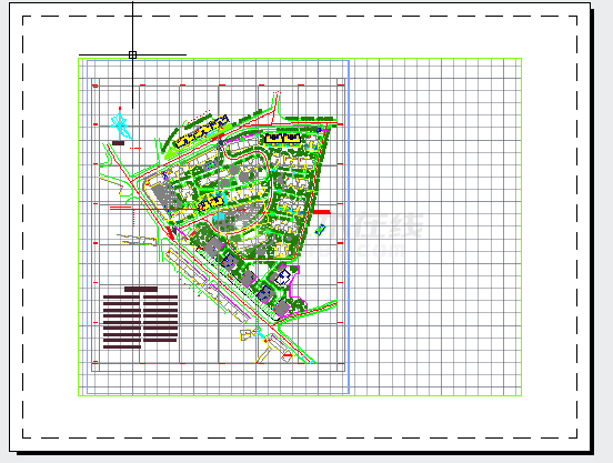 某一万多平米小区（含商铺、住宅）总平面规划图-图一