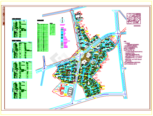 某新城市CAD全套施工完整构造设计总体规划图-图一