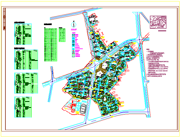 某新城市CAD全套施工完整构造设计总体规划图