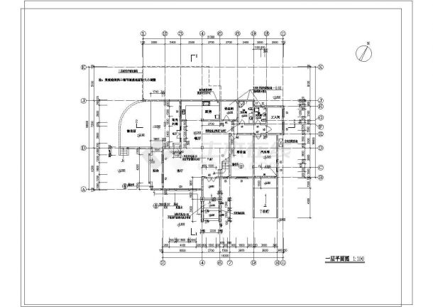 385.19平米二层山庄别墅工程量计算书及清单计价（含建筑结构图）cad图纸-图二