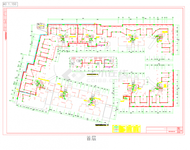 河南13层住宅楼消防自动报警控制系统CAD图纸-图一