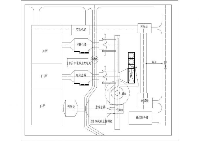 某脱硫改造图CAD详细平面设计图_图1