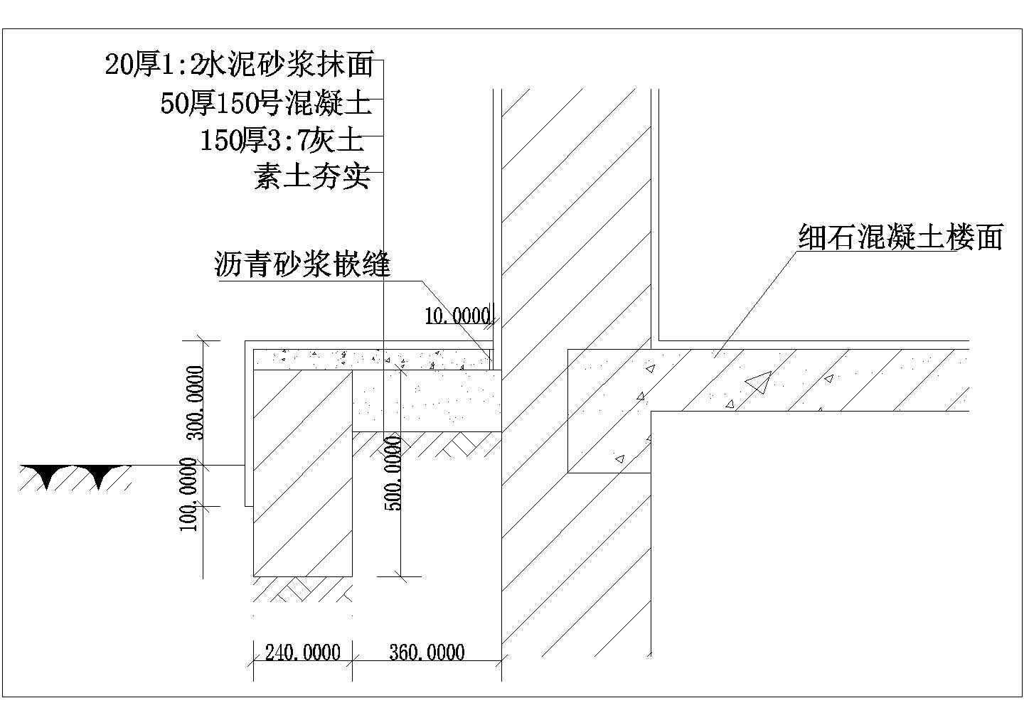 某台阶节点图CAD大样详细剖面图纸