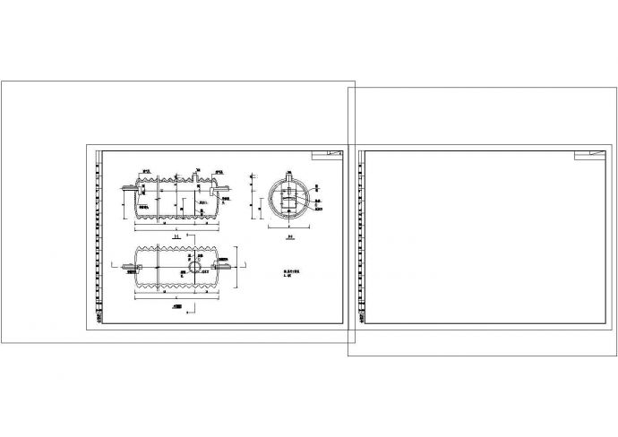 某玻璃钢化粪池基础设计非常标准CAD图纸设计_图1