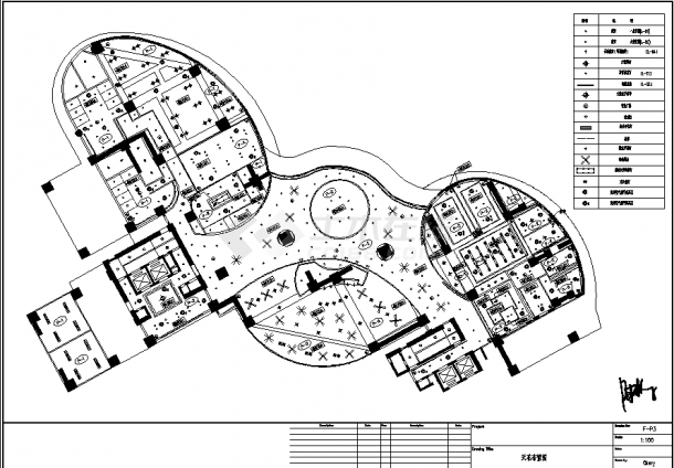 1600平方米珠海住客会所建筑设计施工cad图纸-图二