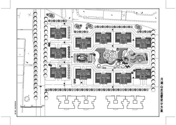 湖州市某新建的现代化居住区总平面规划设计CAD图纸-图一
