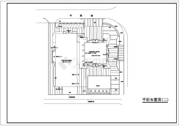 广州市国税大厦泛光照明设计施工设计cad图，共两张-图一