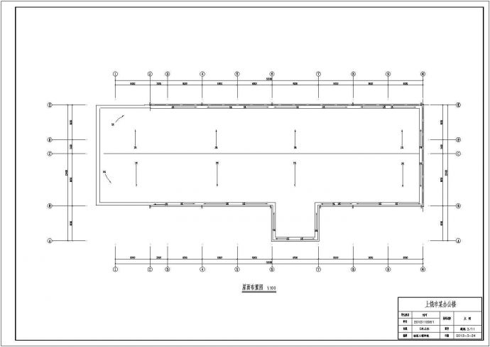 土木工程毕业设计_办公楼设计_某6层5810平米钢框架结构办公楼毕业设计cad全套建筑施工图（含设计说明，含结构设计，含计算书）_图1
